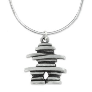 Pewter Inukshuk Pendant with Snake Chain